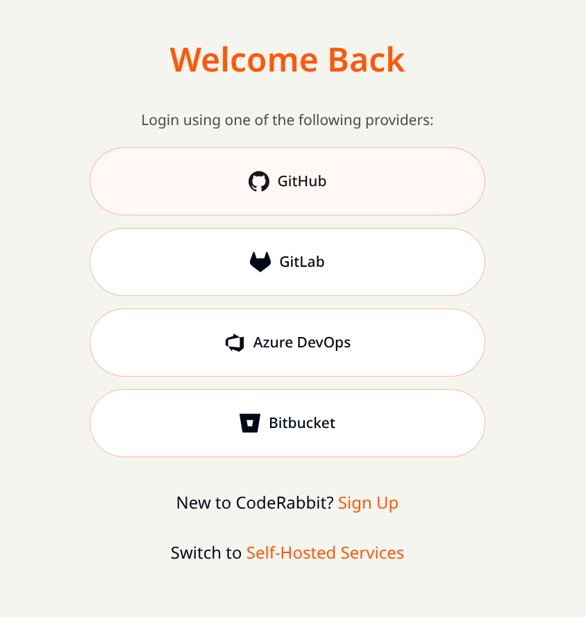 The CodeRabbit homepage