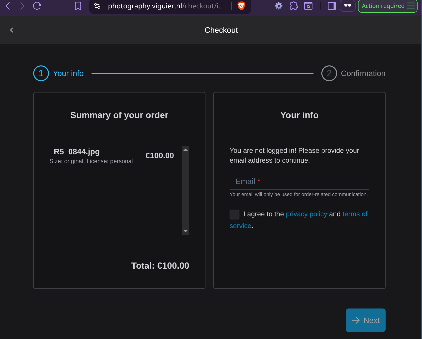 Admin orders list